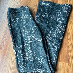 Cynthia Rowley Black Lace Bonded Fit and Flare Pant